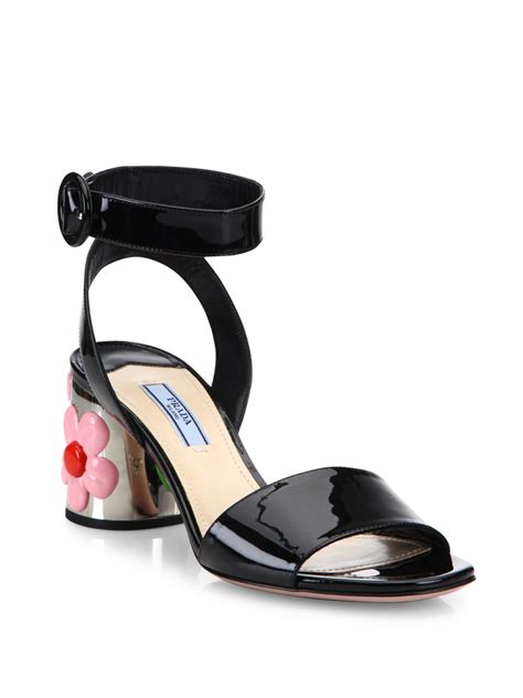 prada flower heel sandal|prada high heels sandals.